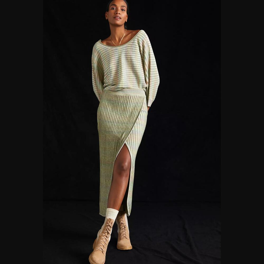 Anthropologie Knit Neutral Maxi Skirt - XS - New